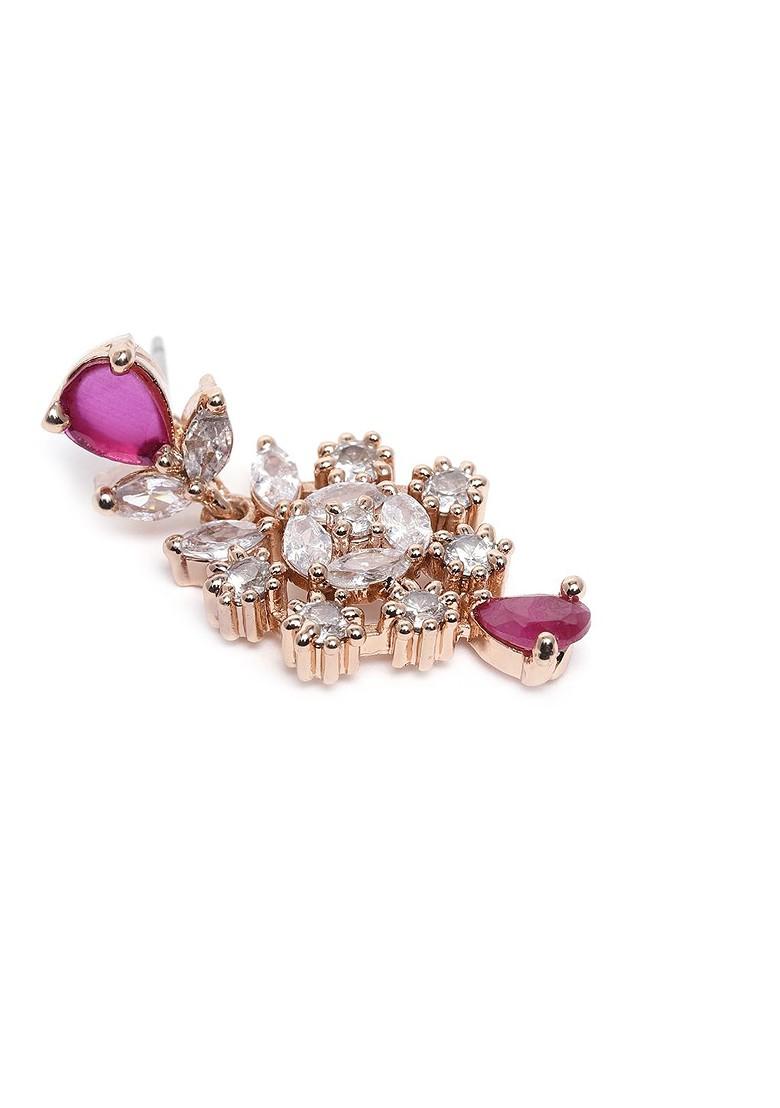 Multi Cz Gold Plated Necklace Set