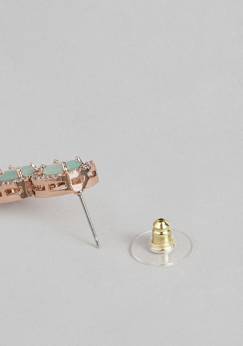 Rose Gold Studded Gold Plated Necklace Set