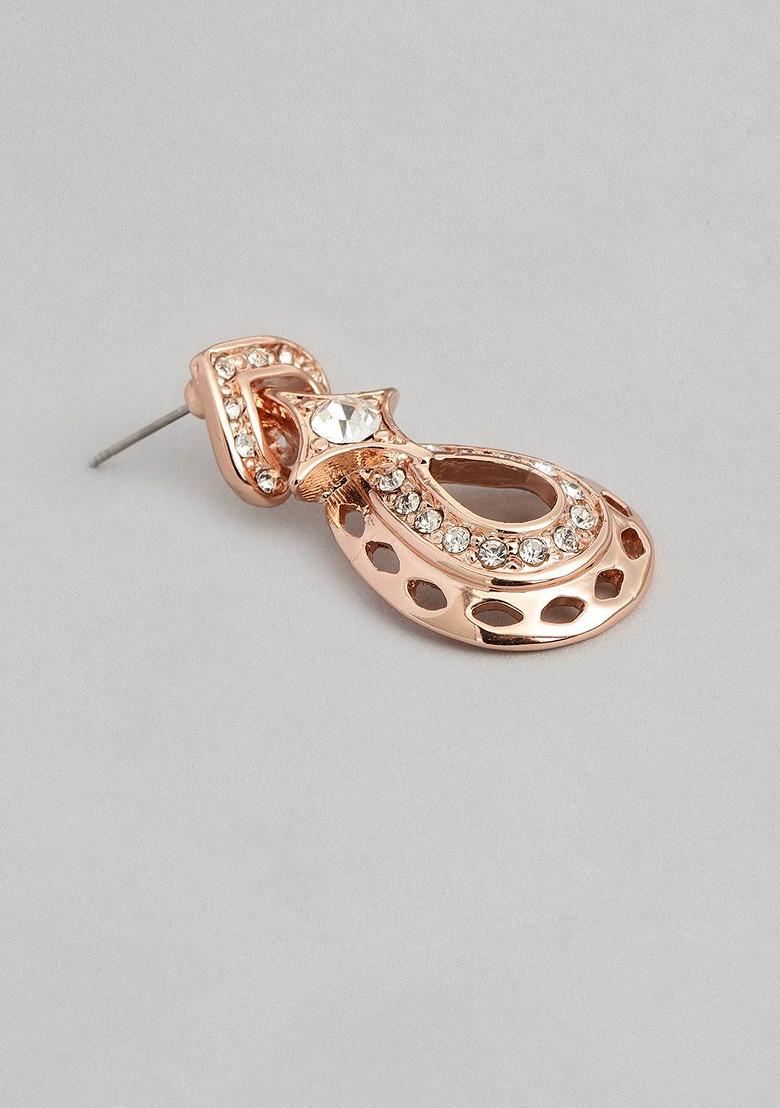 Rose Gold Crystals Gold Plated Necklace Set