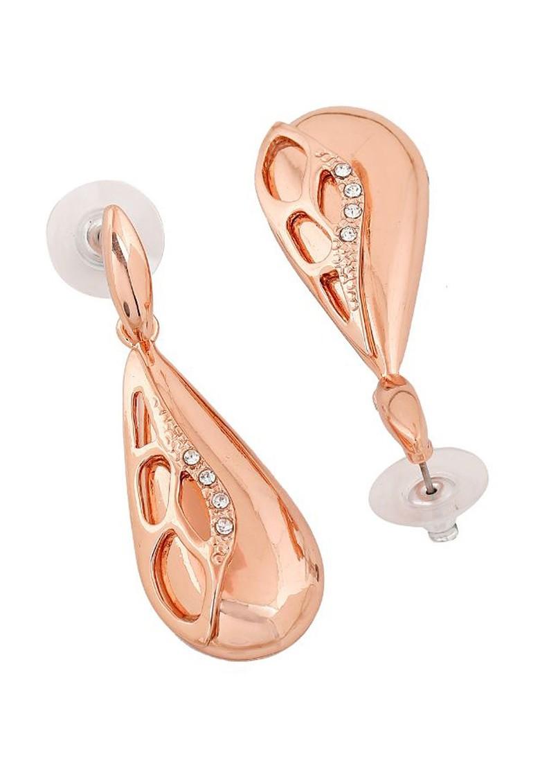 Rose Gold Crystals Gold Plated Necklace Set