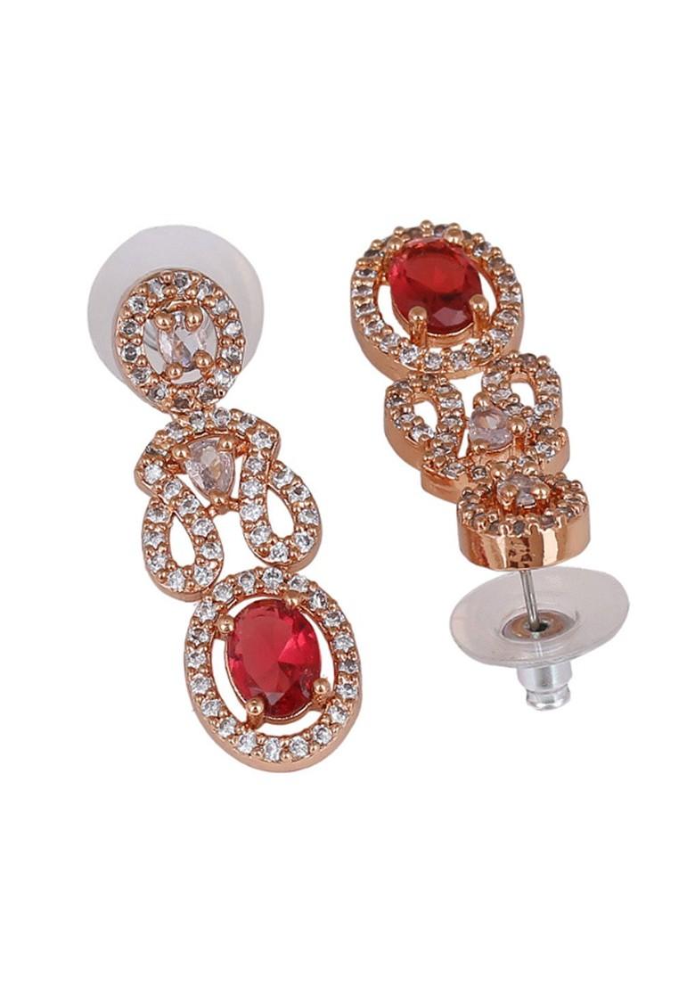 Rose Gold Solid Gold Plated Necklace Set