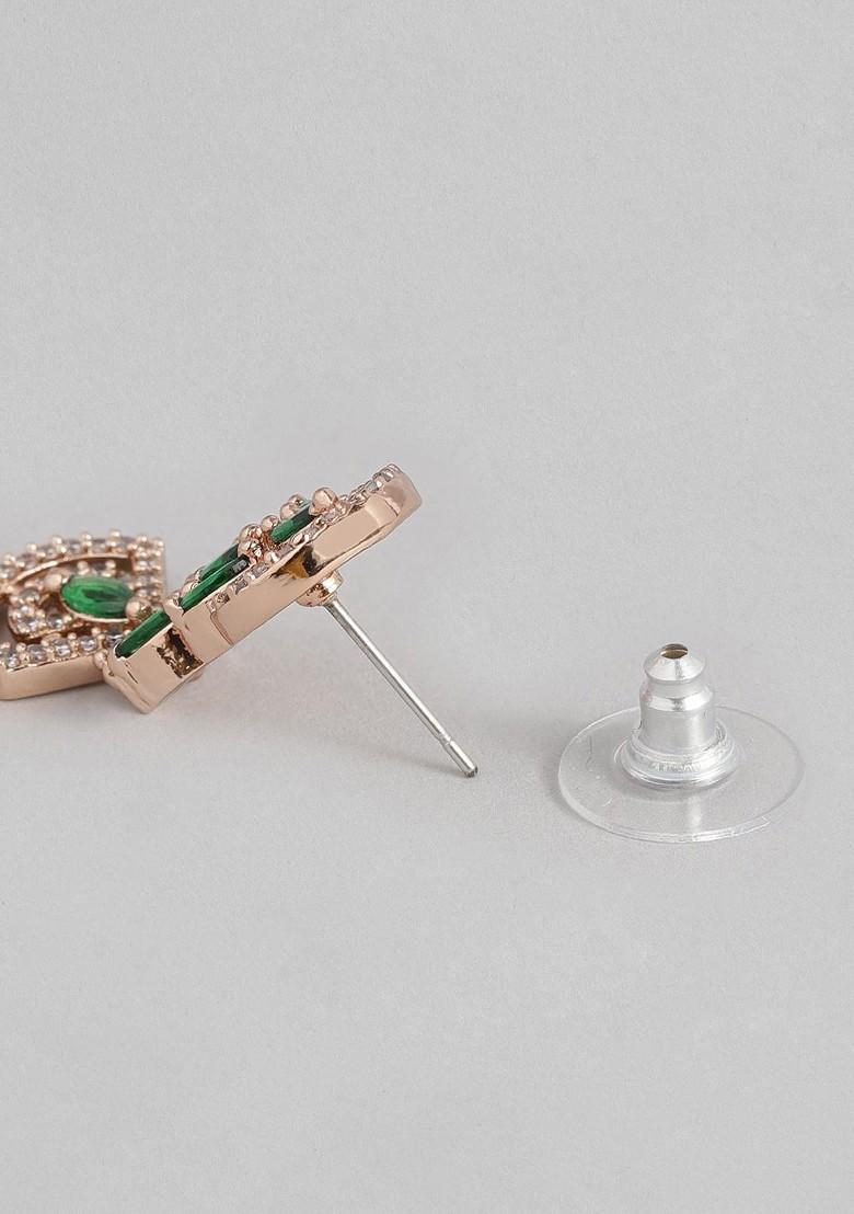 Rose Gold Cz Gold Plated Necklace Set