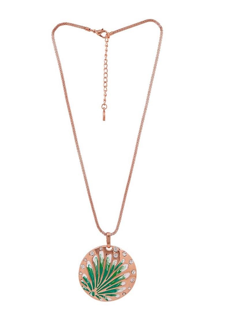 Rose Gold Solid Gold Plated Necklace Set