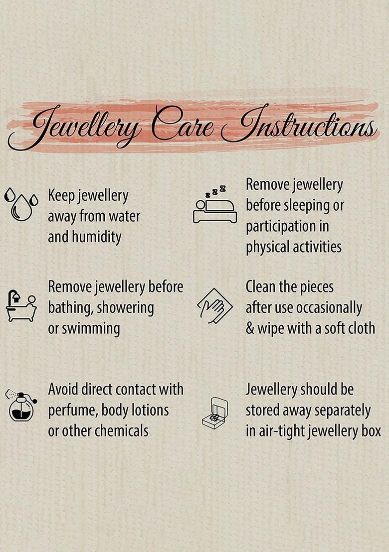 Silver Studded Rhodium Plated Necklace Set