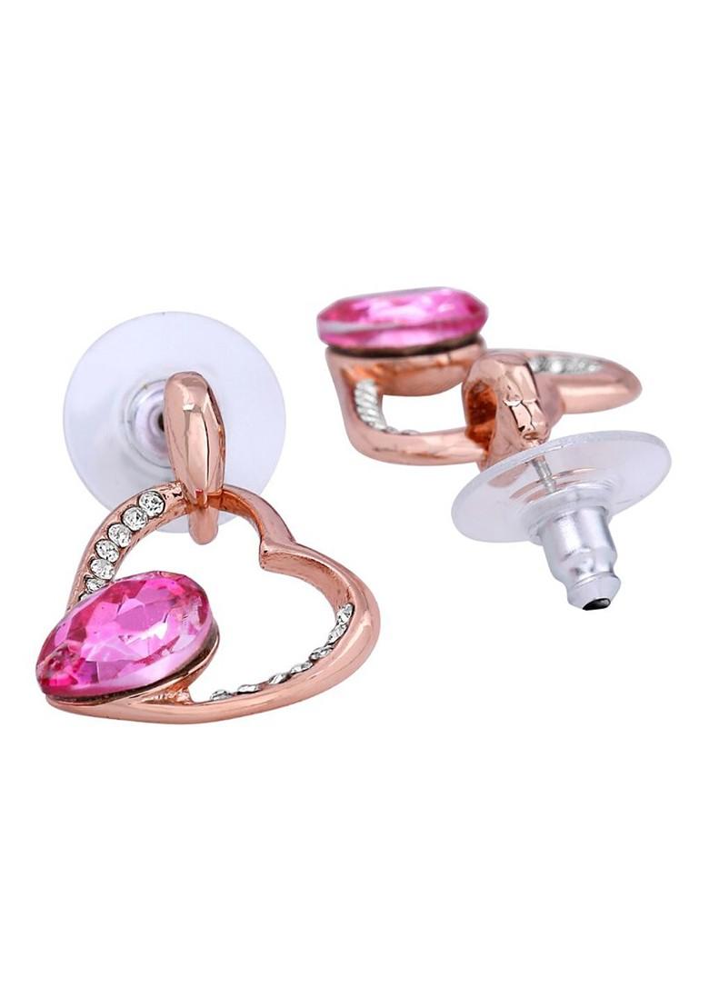 Rose Gold Crystals Gold Plated Necklace Set