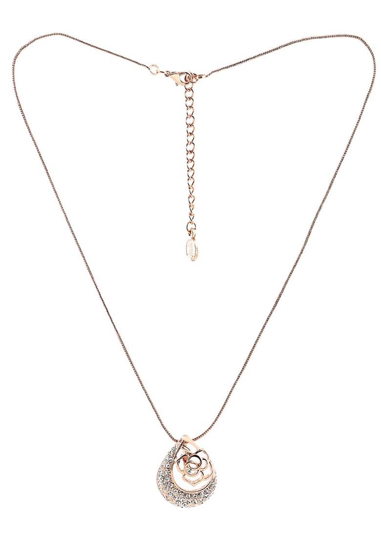 Rose Gold Crystals Gold Plated Necklace Set