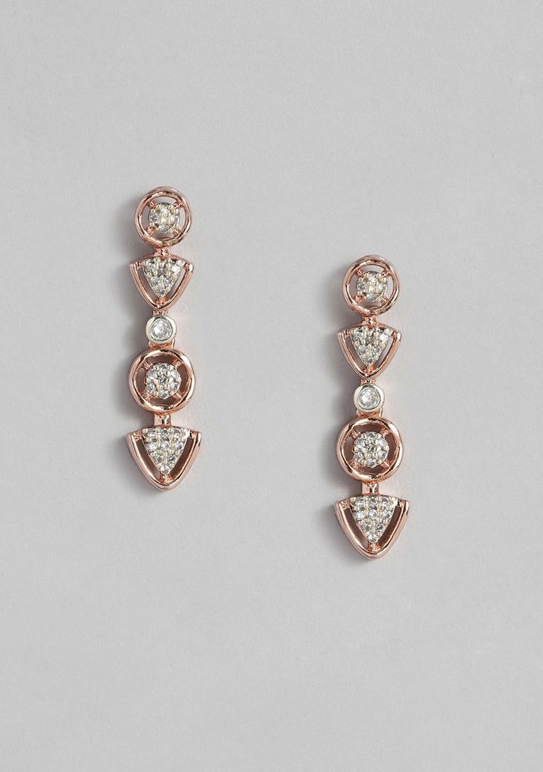 Rose Gold Cz Gold Plated Necklace Set