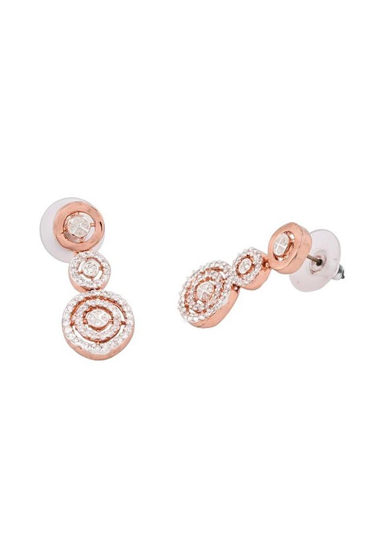 Rose Gold Cz Gold Plated Necklace Set