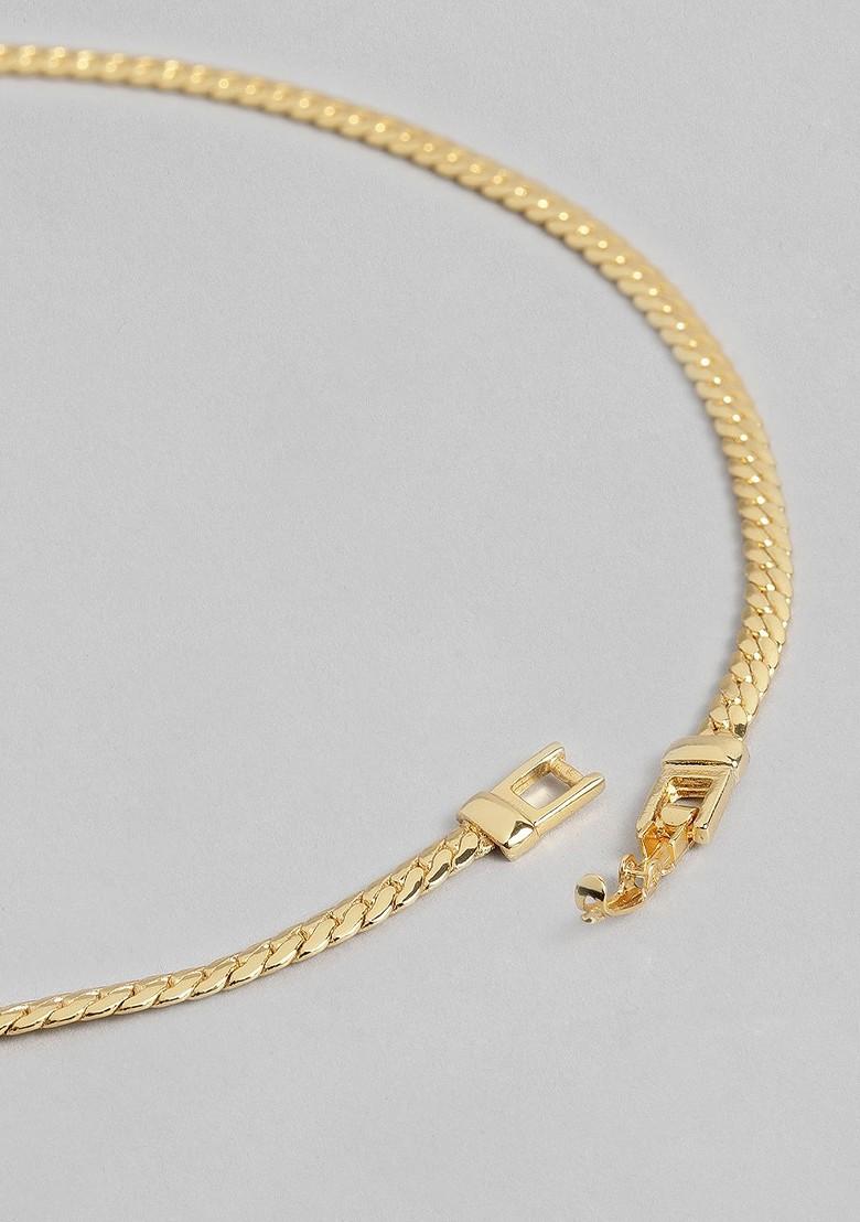 Gold Crystals Gold Plated Necklace Set