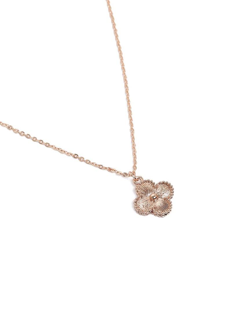Rose Gold Solid Gold Plated Necklace Set