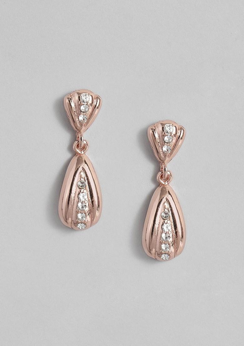 Rose Gold Crystals Gold Plated Necklace Set