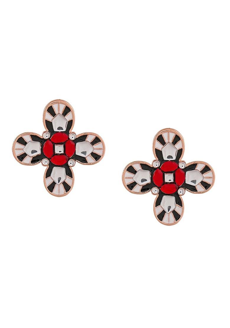 Rose Gold Crystals Gold Plated Necklace Set