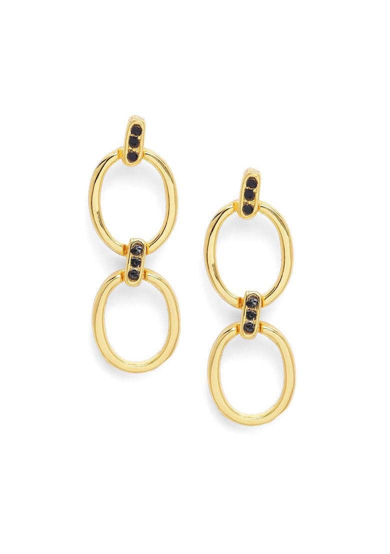 Gold Crystals Gold Plated Necklace Set