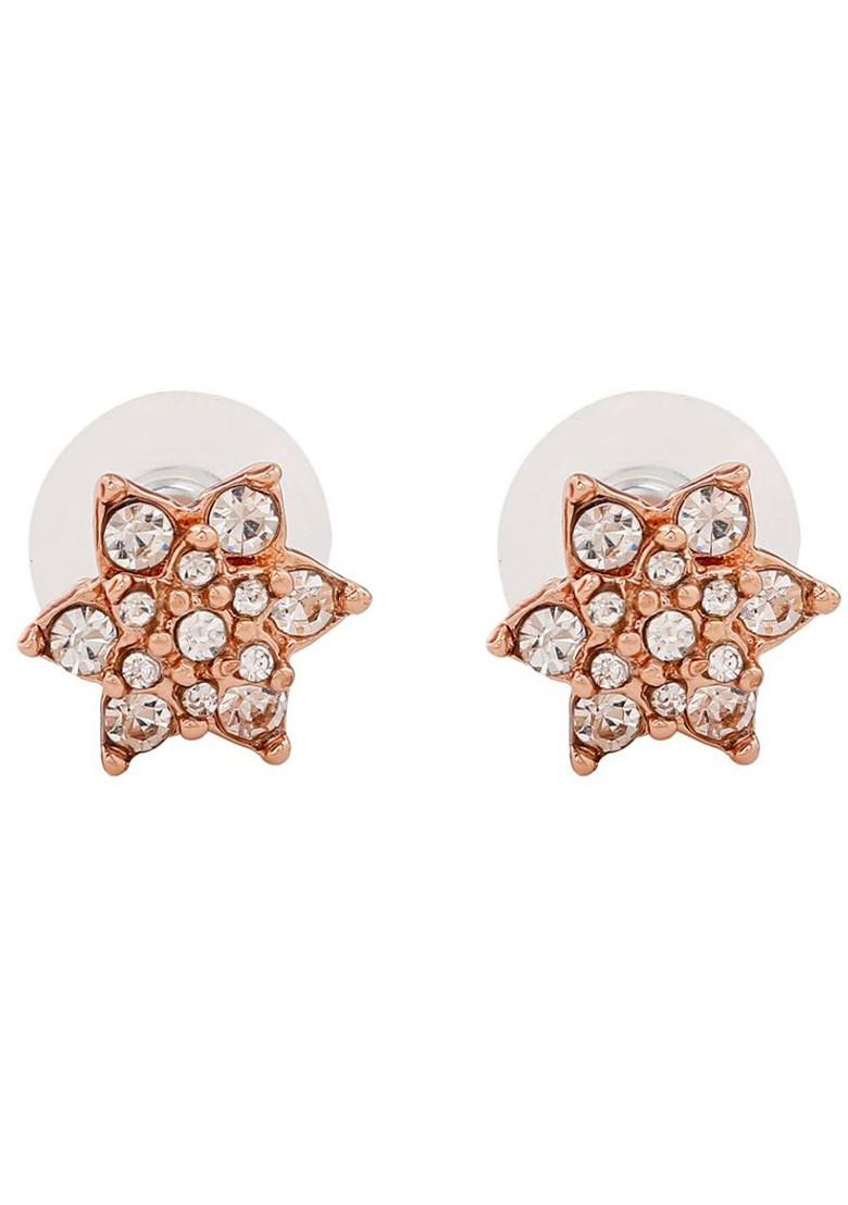 Rose Gold Studded Gold Plated Necklace Set