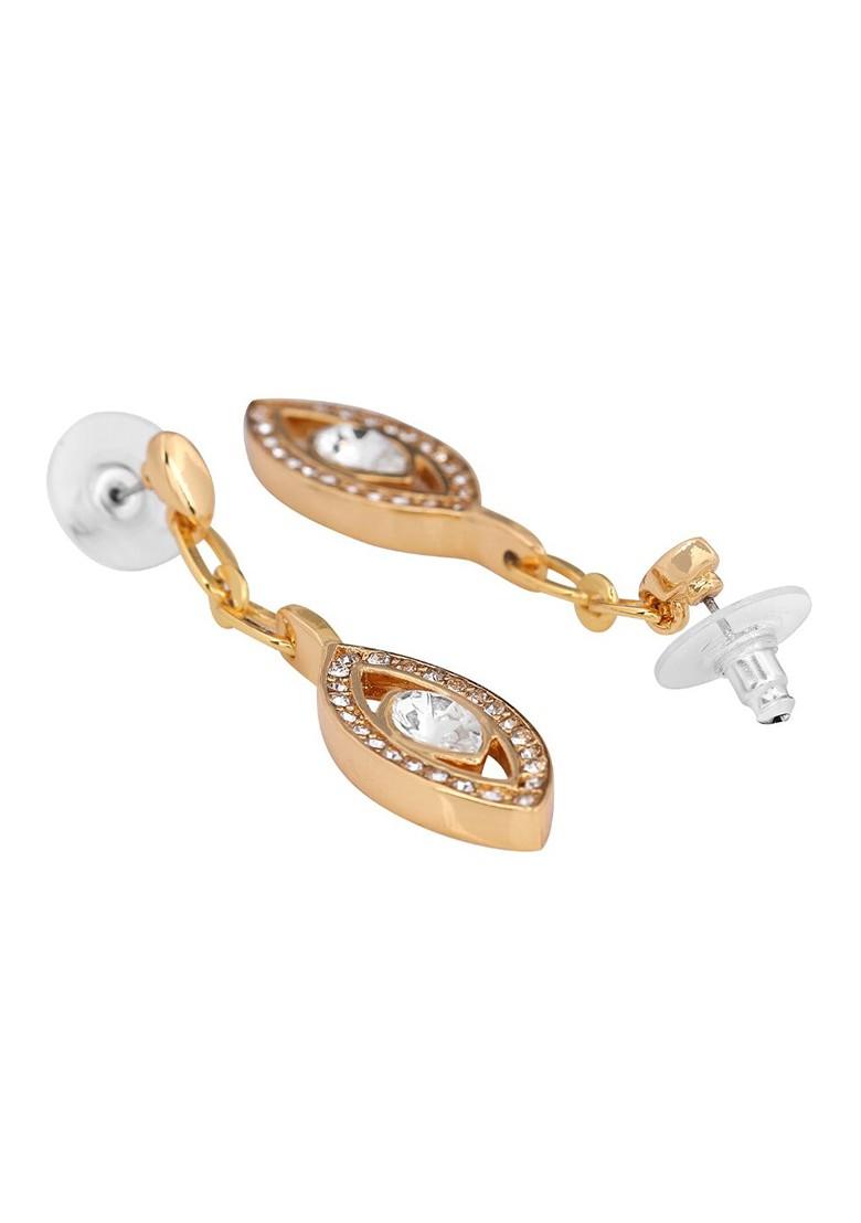 Rust Orange Studded Gold Plated Necklace Set