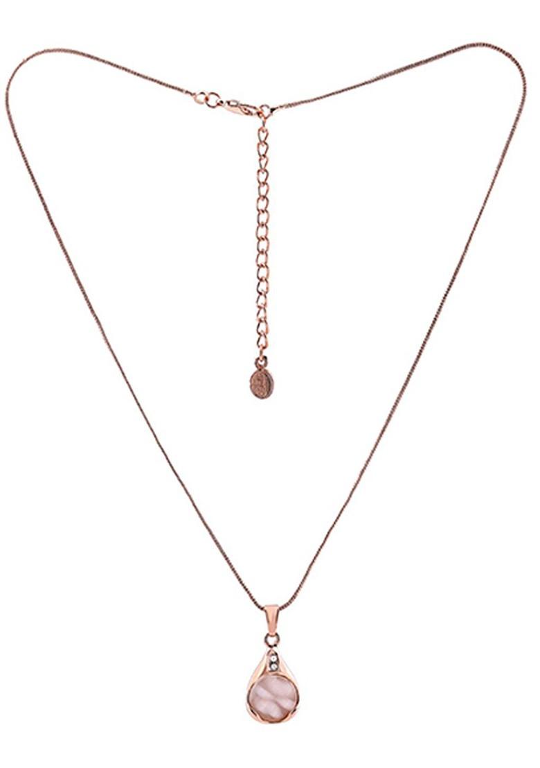 Rose Gold Solid Gold Plated Necklace Set