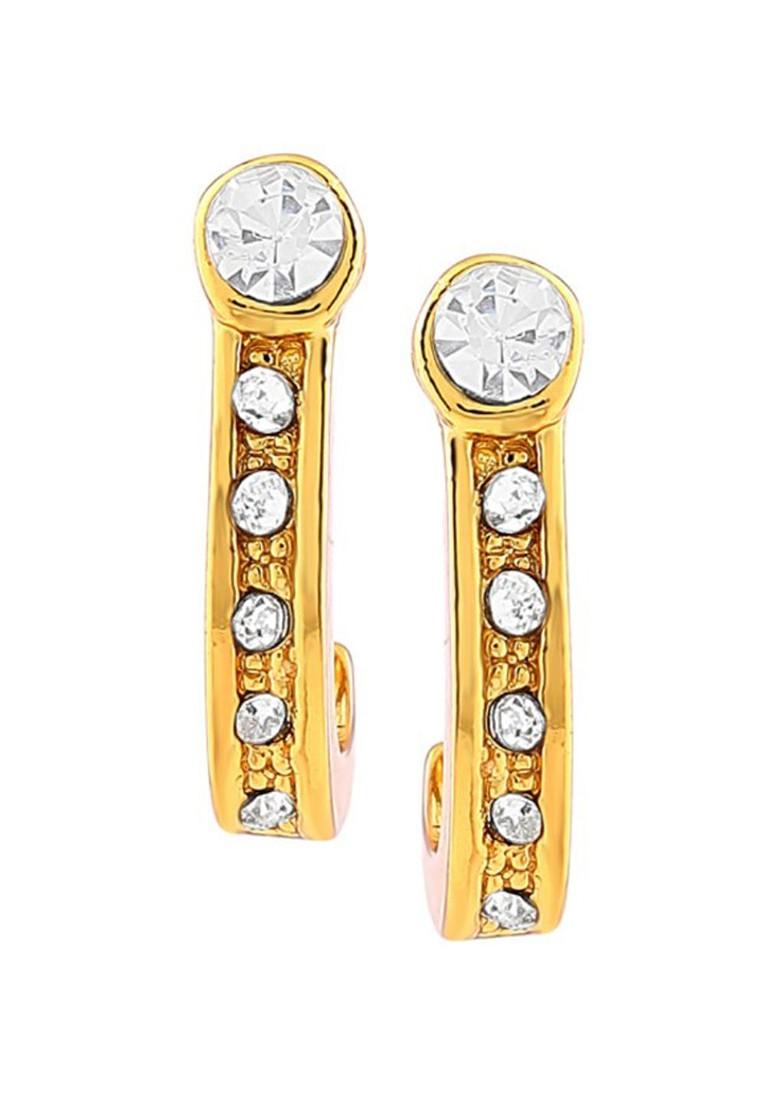 White Crystals Gold Plated Necklace Set