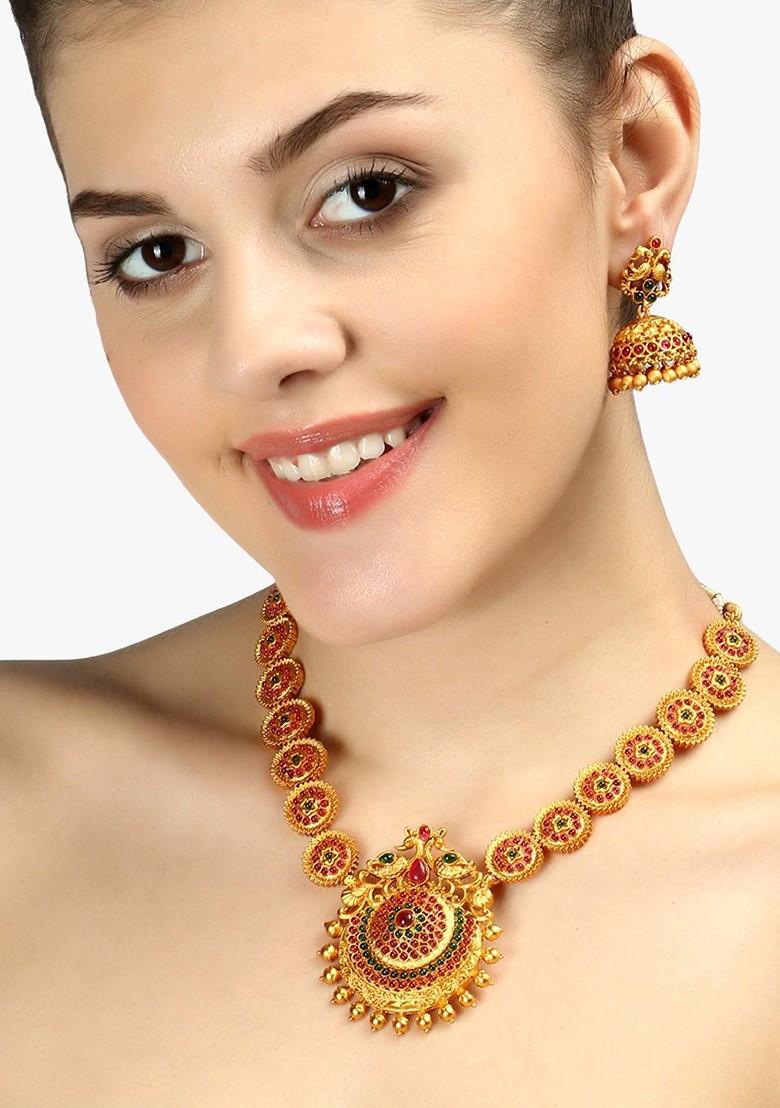 Gold Handcrafted Gold Plated Jewellery Set