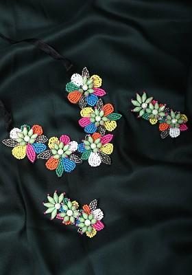 Multi Pearl Beaded Handcrafted Jewellery Set