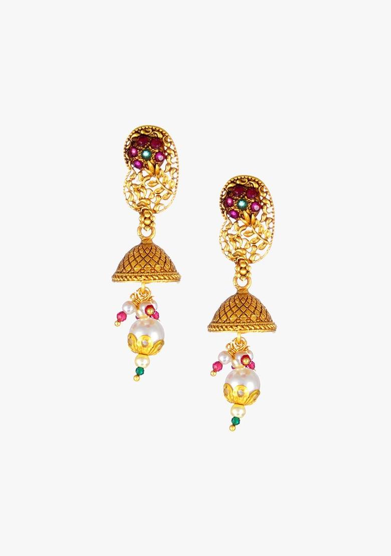 Gold Plain Gold Plated Jewellery Set