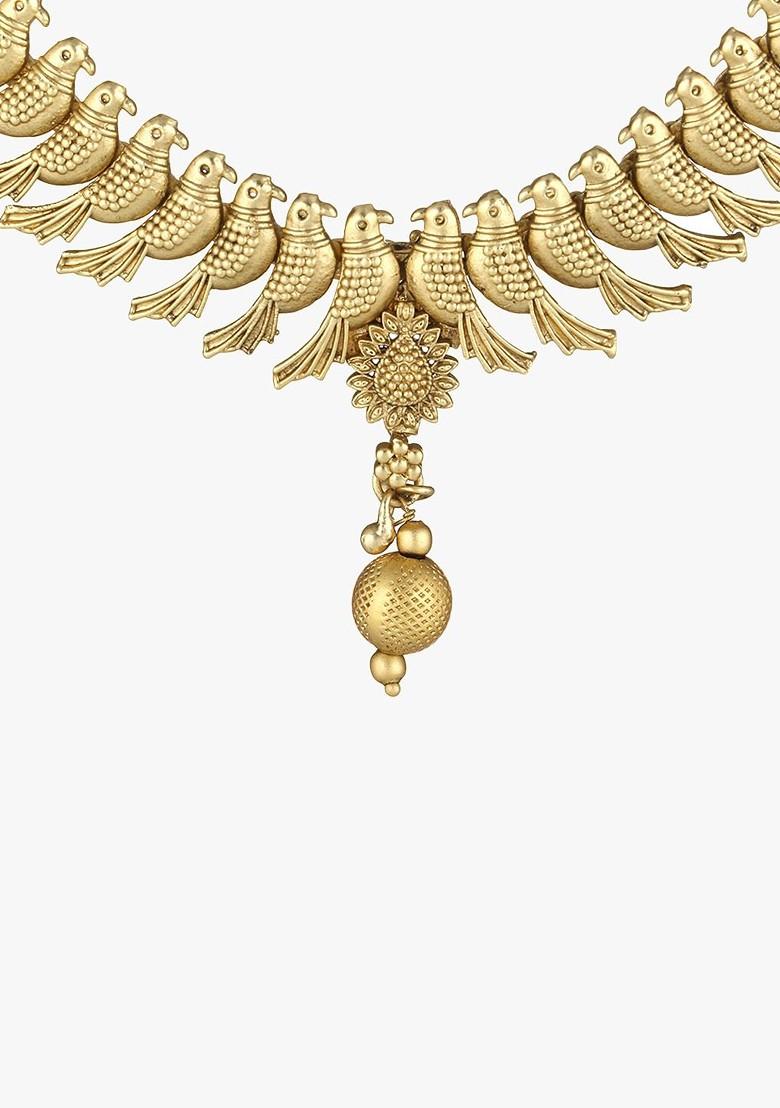 Gold Plain Gold Plated Jewellery Set