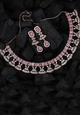 Gold Plain Gold Plated Jewellery Set