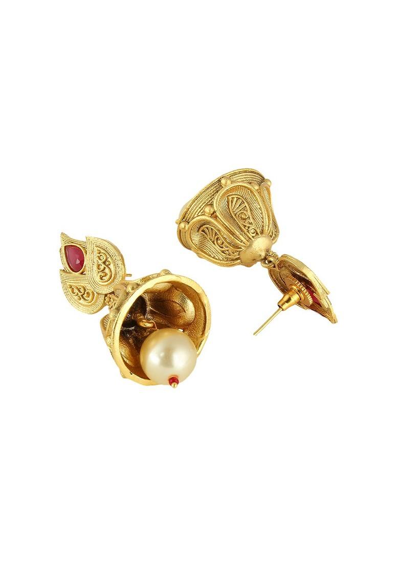 Gold Plain Gold Plated Jewellery Set