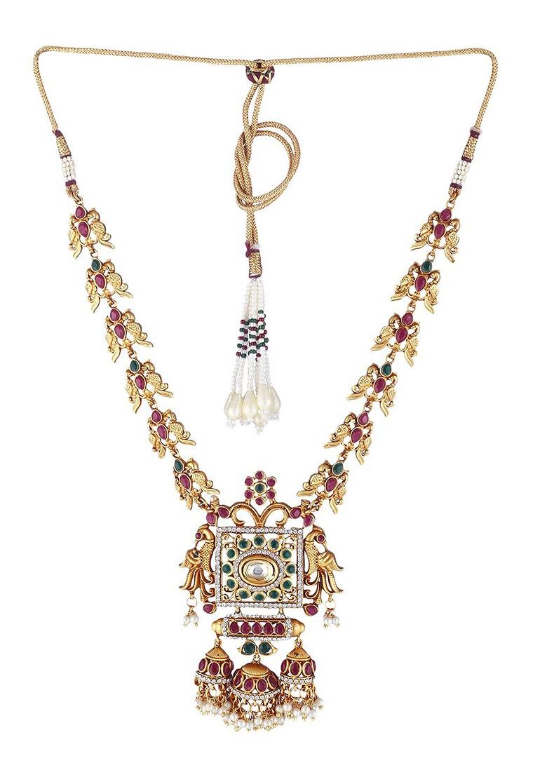 Gold Plain Gold Plated Jewellery Set