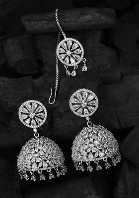 Silver Handcrafted Silver Plated  Jewellery Set