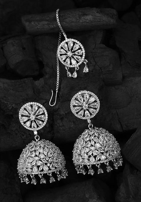 Silver Handcrafted Silver Plated  Jewellery Set