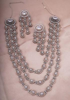 Rose Gold Plain Gold Plated Jewellery Set