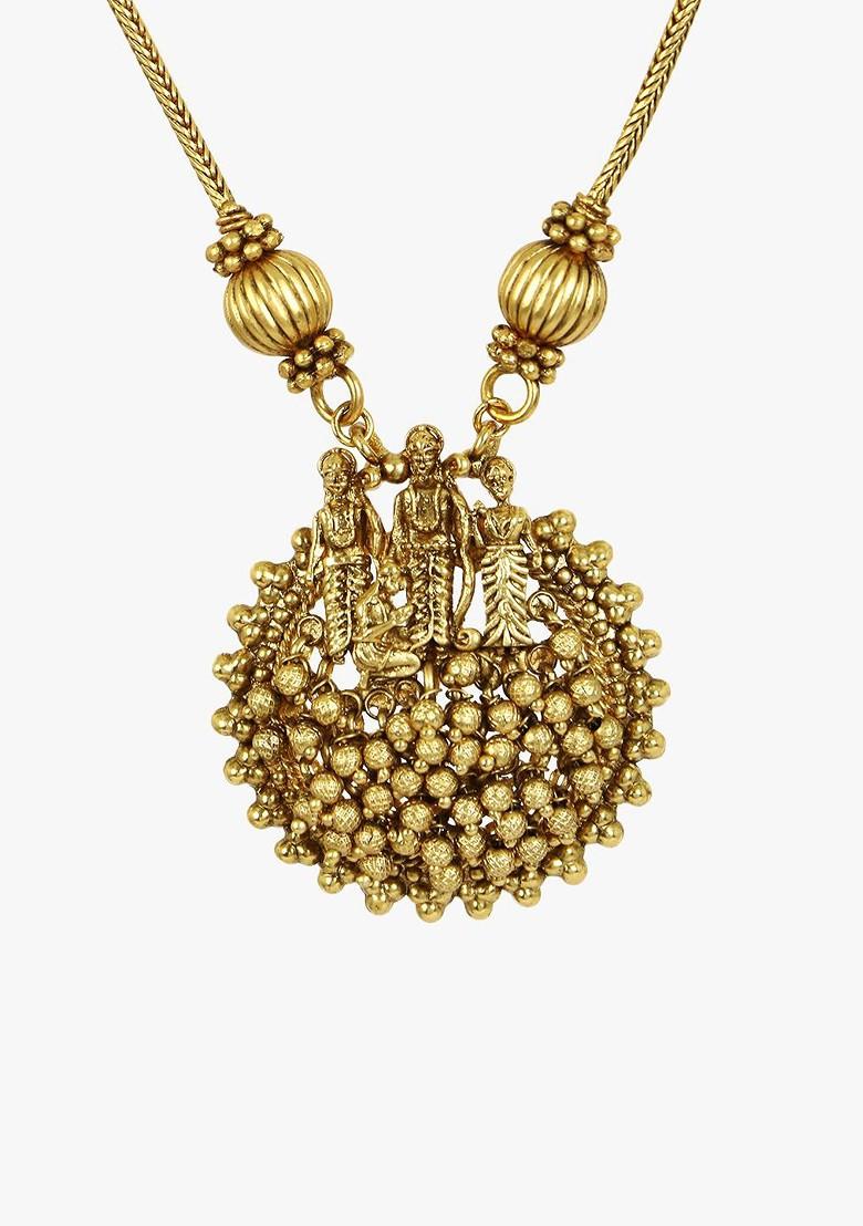 Gold Plain Gold Plated Jewellery Set