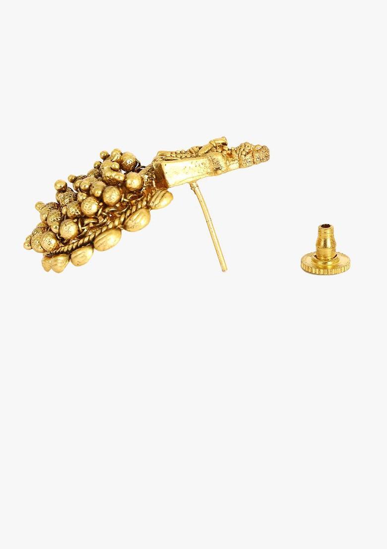 Gold Artificial Stones And Beads Gold Plated Jewellery Set