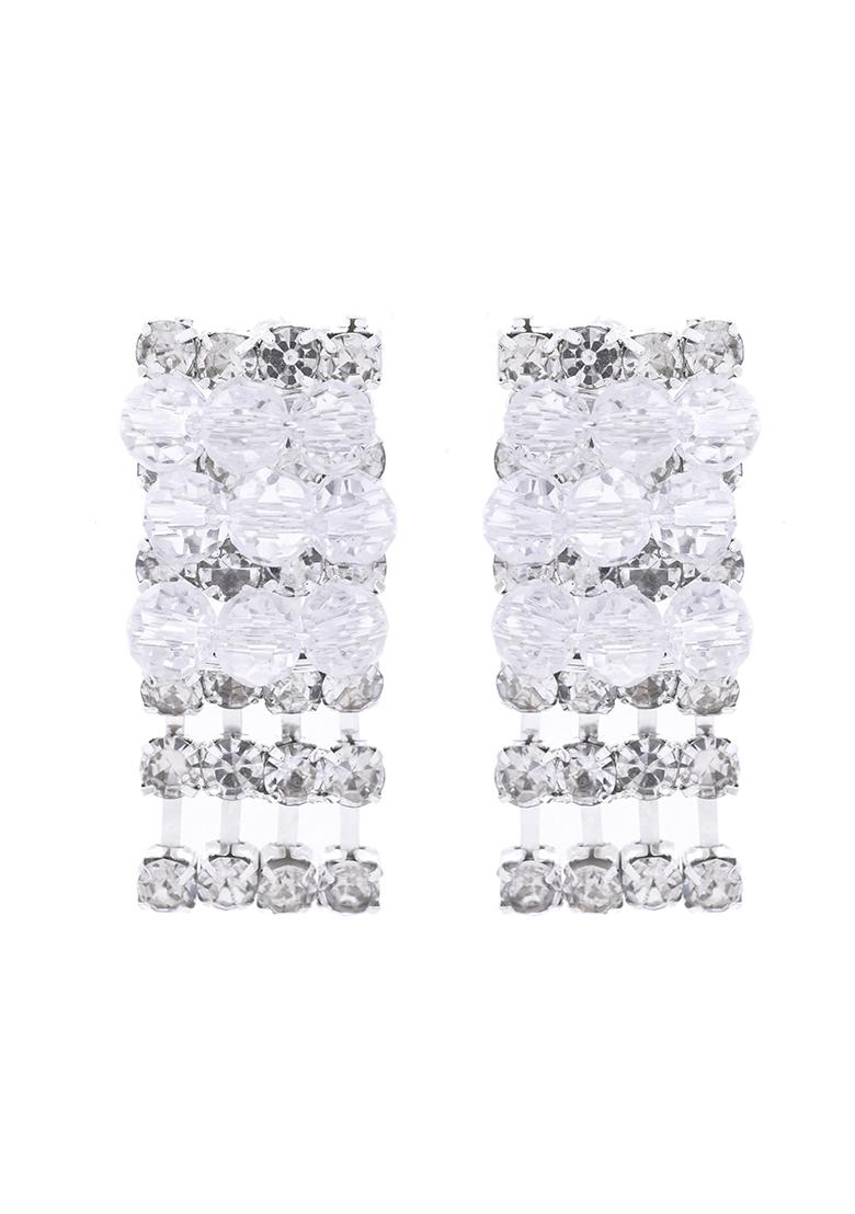 Silver Plated Stone Studded Necklace Set