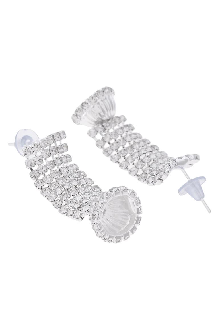 Silver Plated Artificial Stones Studded Choker Jewellery Set
