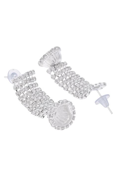 Silver Plated Artificial Stones Studded Choker Jewellery Set