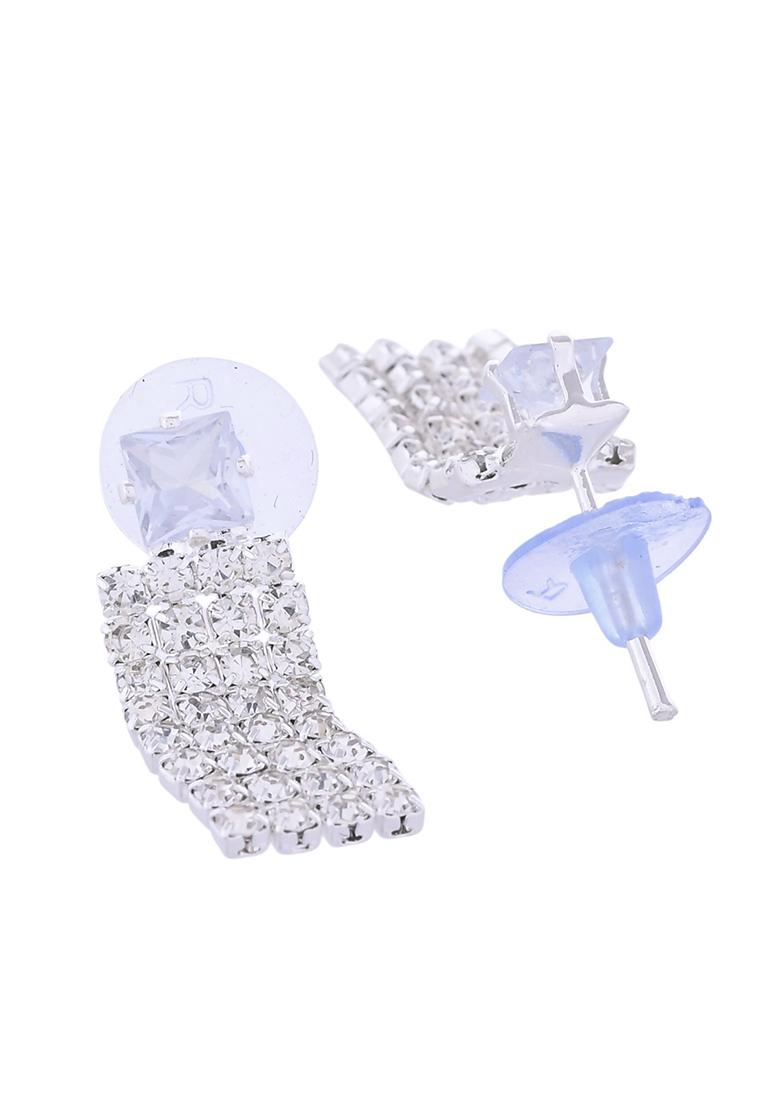 Silver Plated Stones Studded Jewellery Set