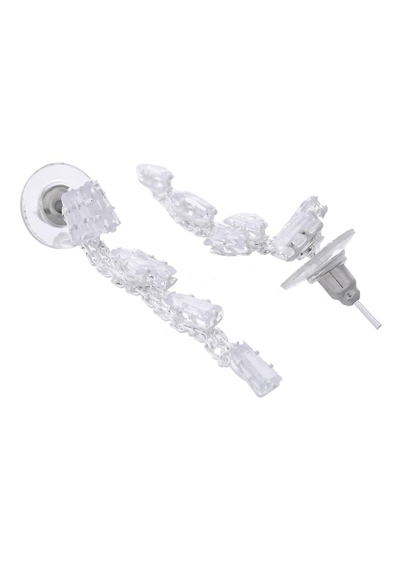 Silver Plated Artifical Stone Studded Necklace Set