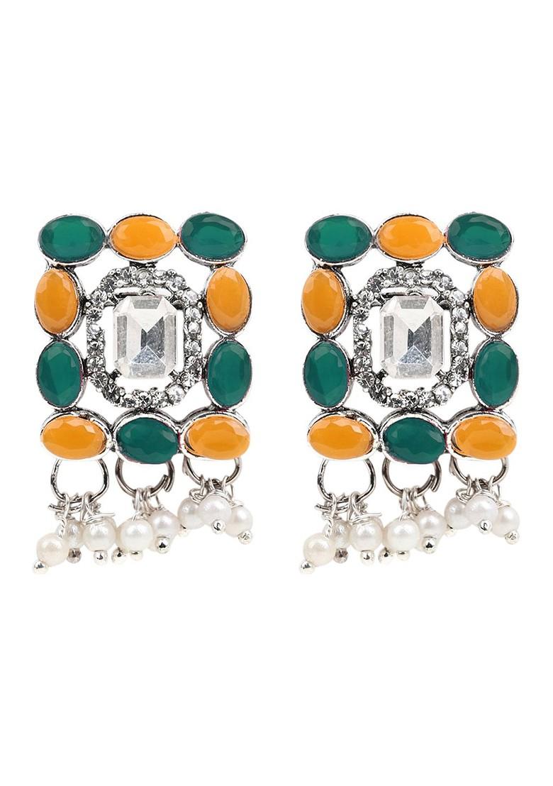 Silver Beaded Gold Plated Necklace Set