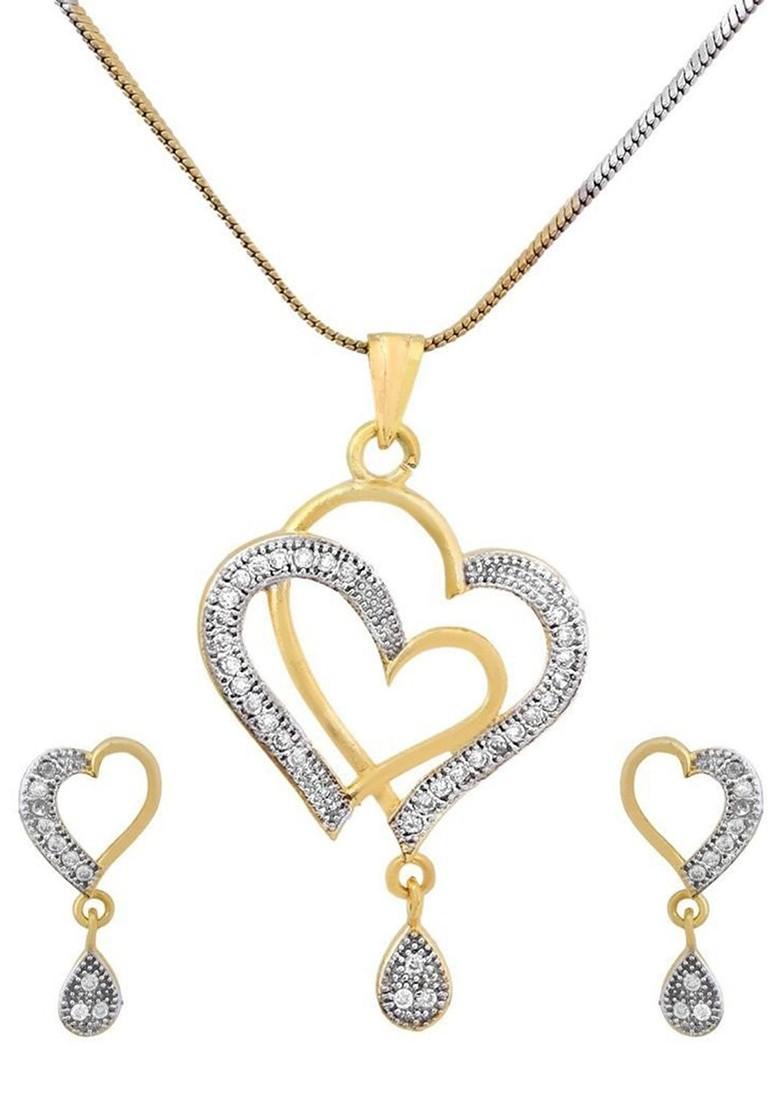 Gold Beaded Gold Plated Necklace Set