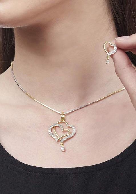 Gold Beaded Gold Plated Necklace Set