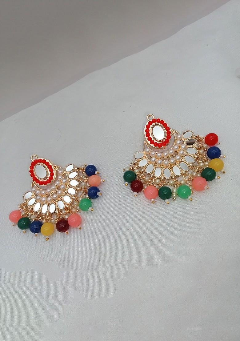 Gold Beaded Gold Plated Necklace Set