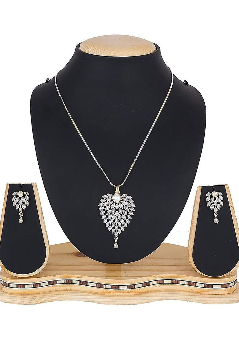 Gold Stone Studded Gold Plated Necklace Set