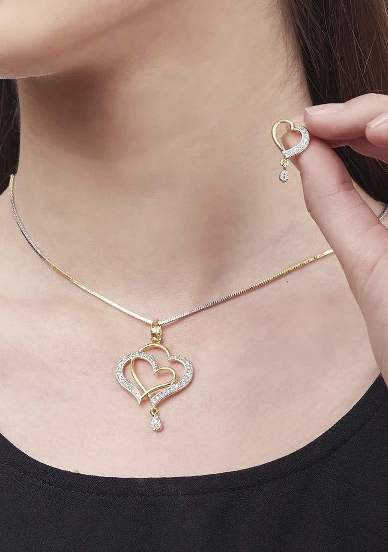 Gold Stone Studded Gold Plated Necklace Set