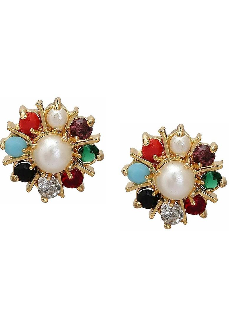 Gold Beaded Gold Plated Necklace Set