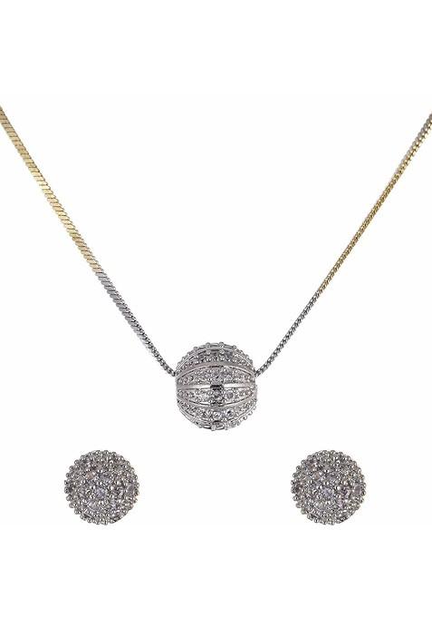 Gold Beaded Gold Plated Necklace Set