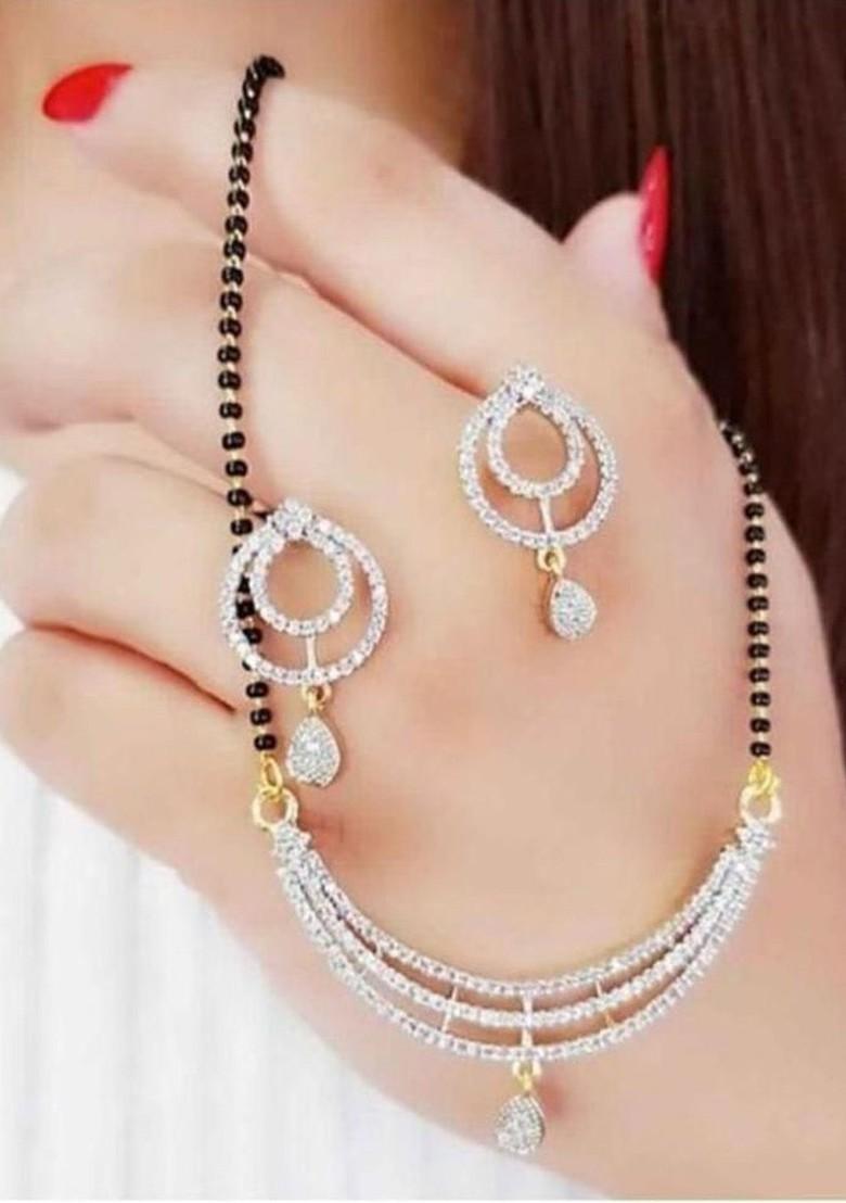 Gold Stone Studded Gold Plated Necklace Set
