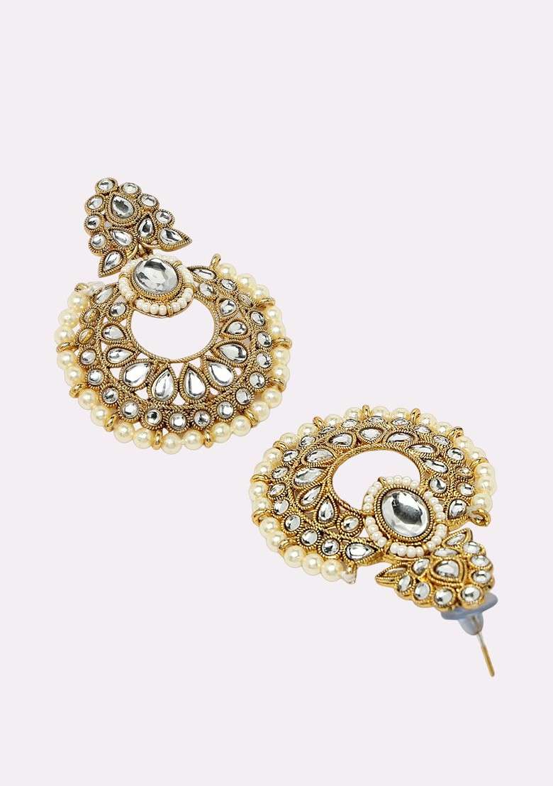 Gold Beaded Gold Plated Necklace Set - Indya