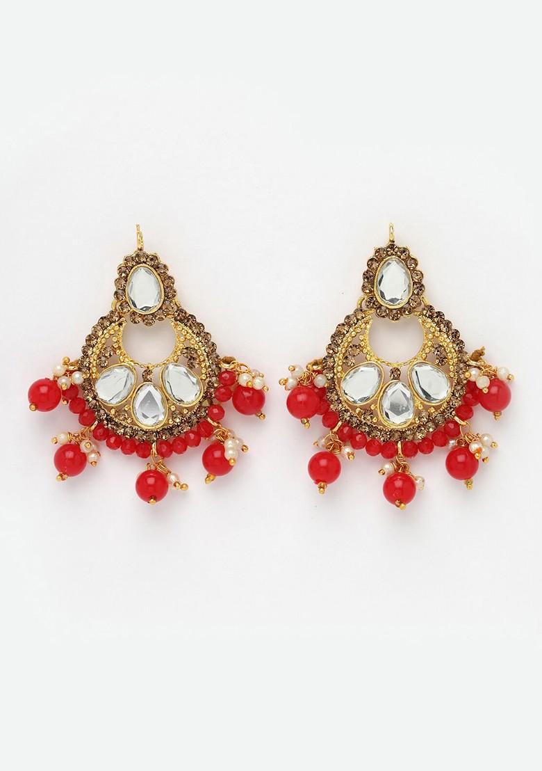 Gold Beaded Gold Plated Necklace Set