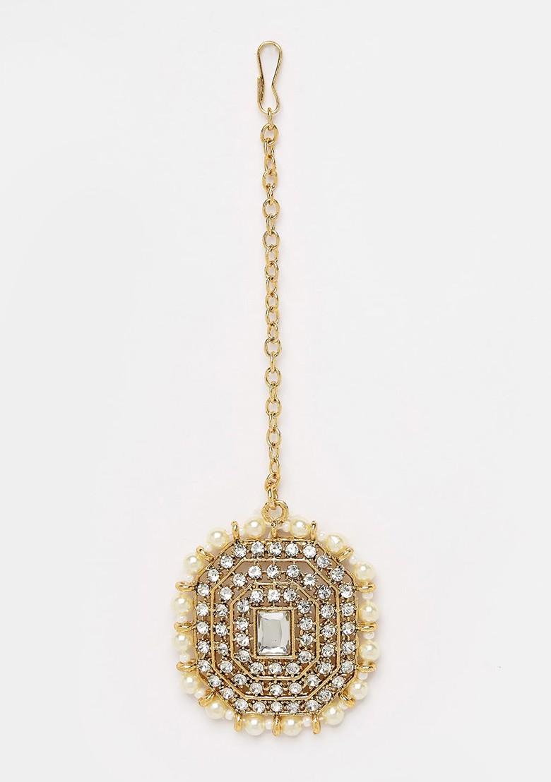 Gold Beaded Gold Plated Necklace Set